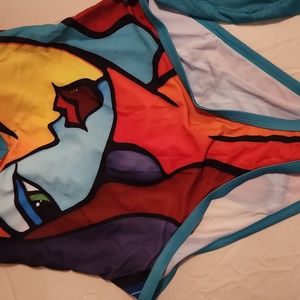 1 piece swimsuit and wrap